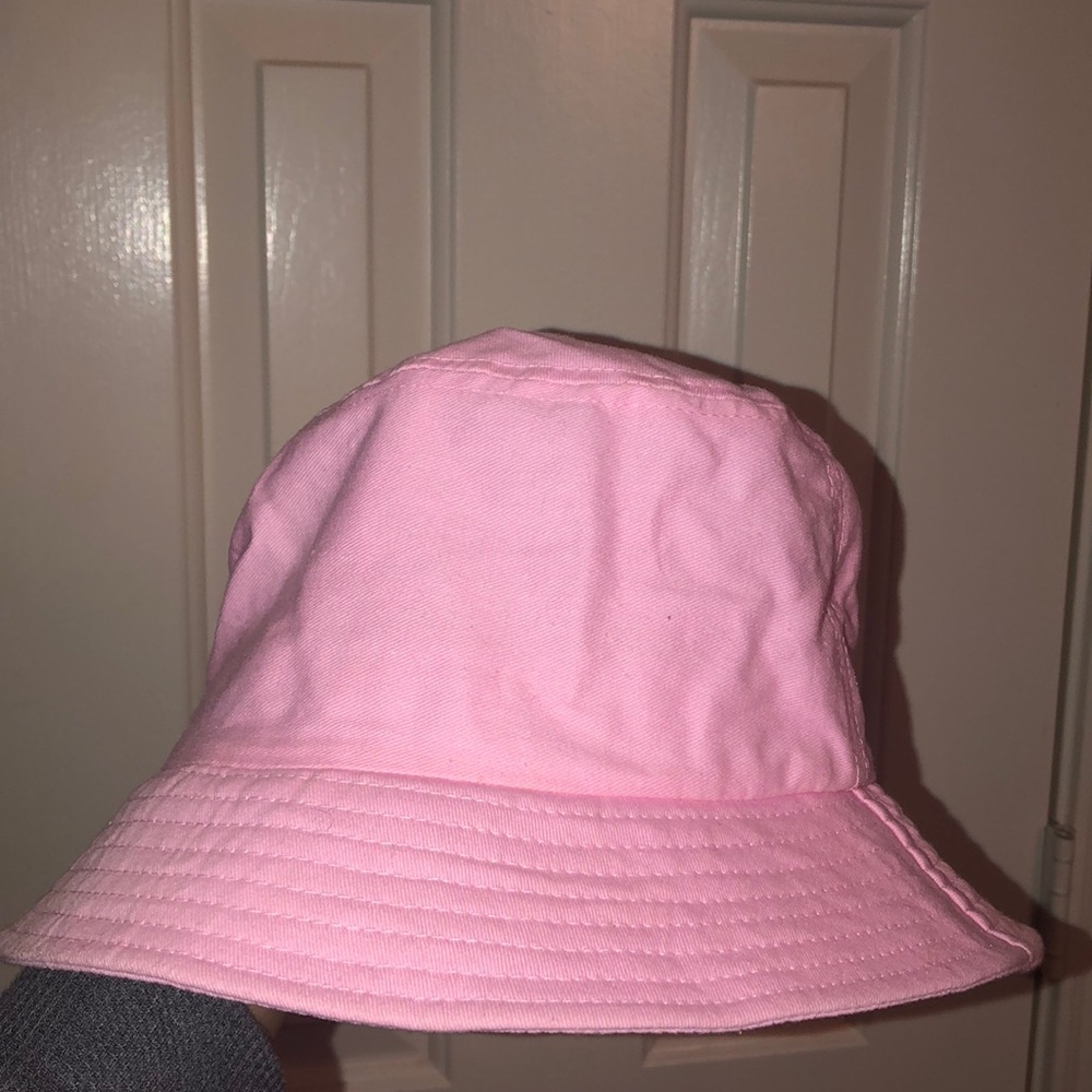 Pink bucket hat